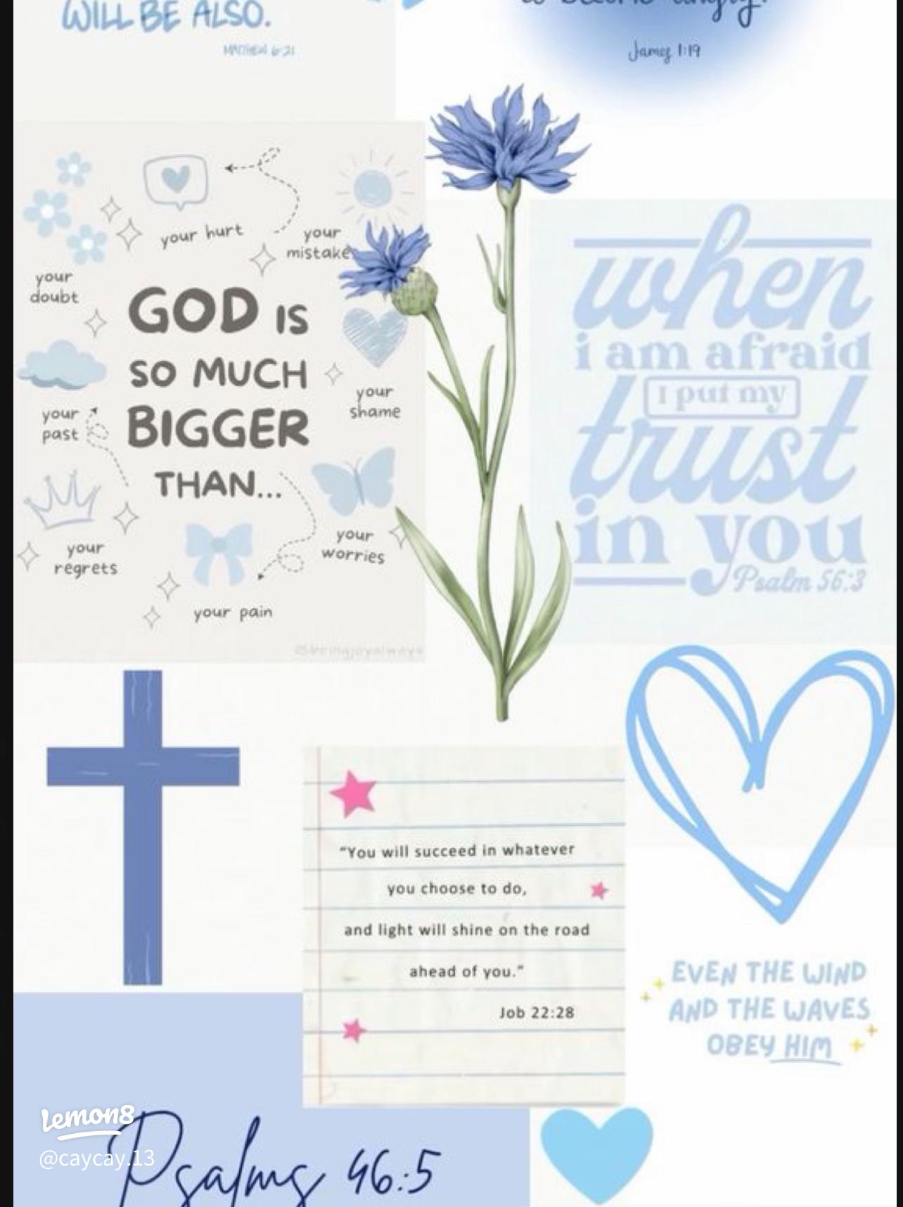 Stunning Blue Bible Verse Wallpaper to Inspire Faith