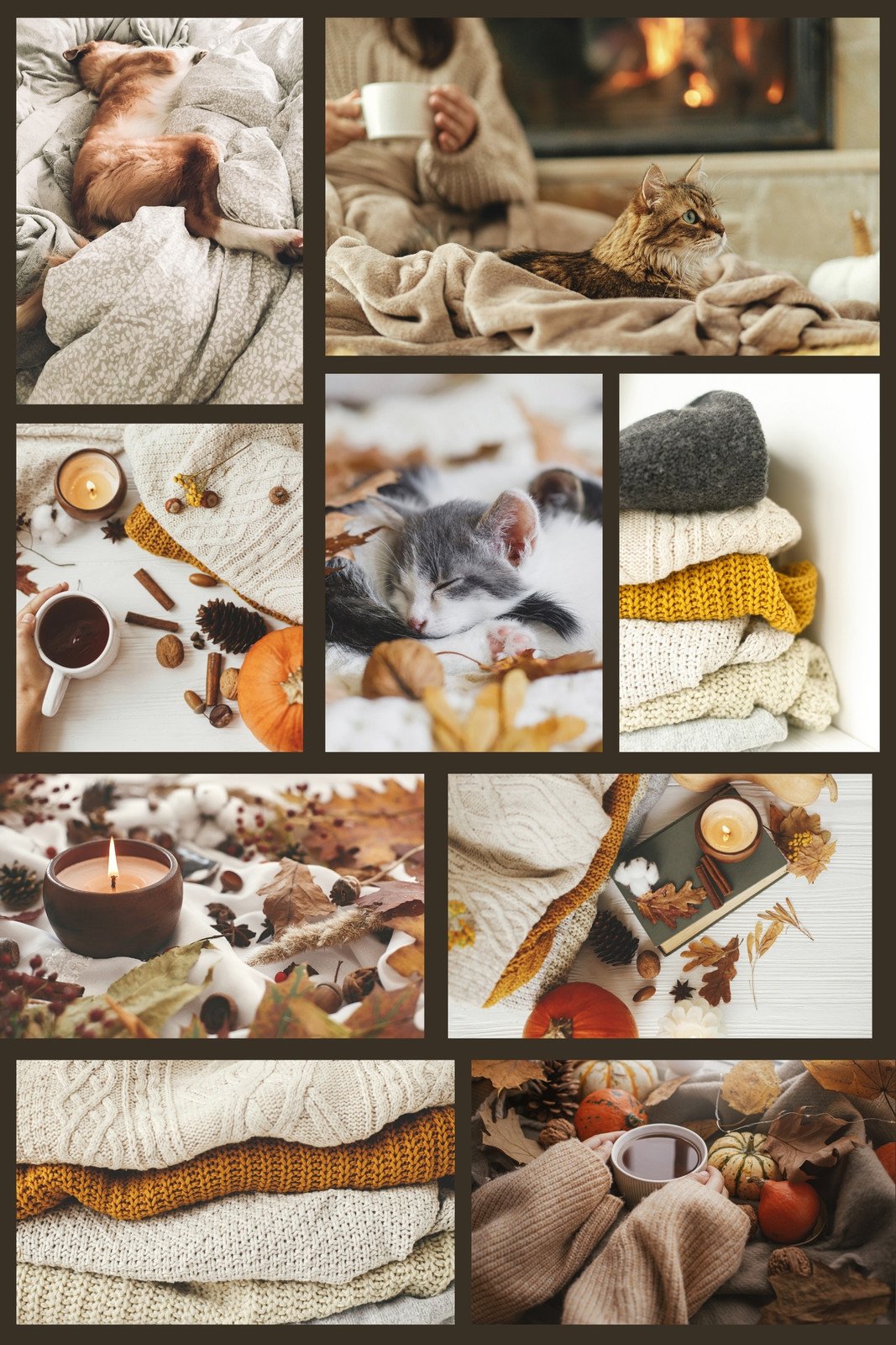Free to edit autumn photo collages
