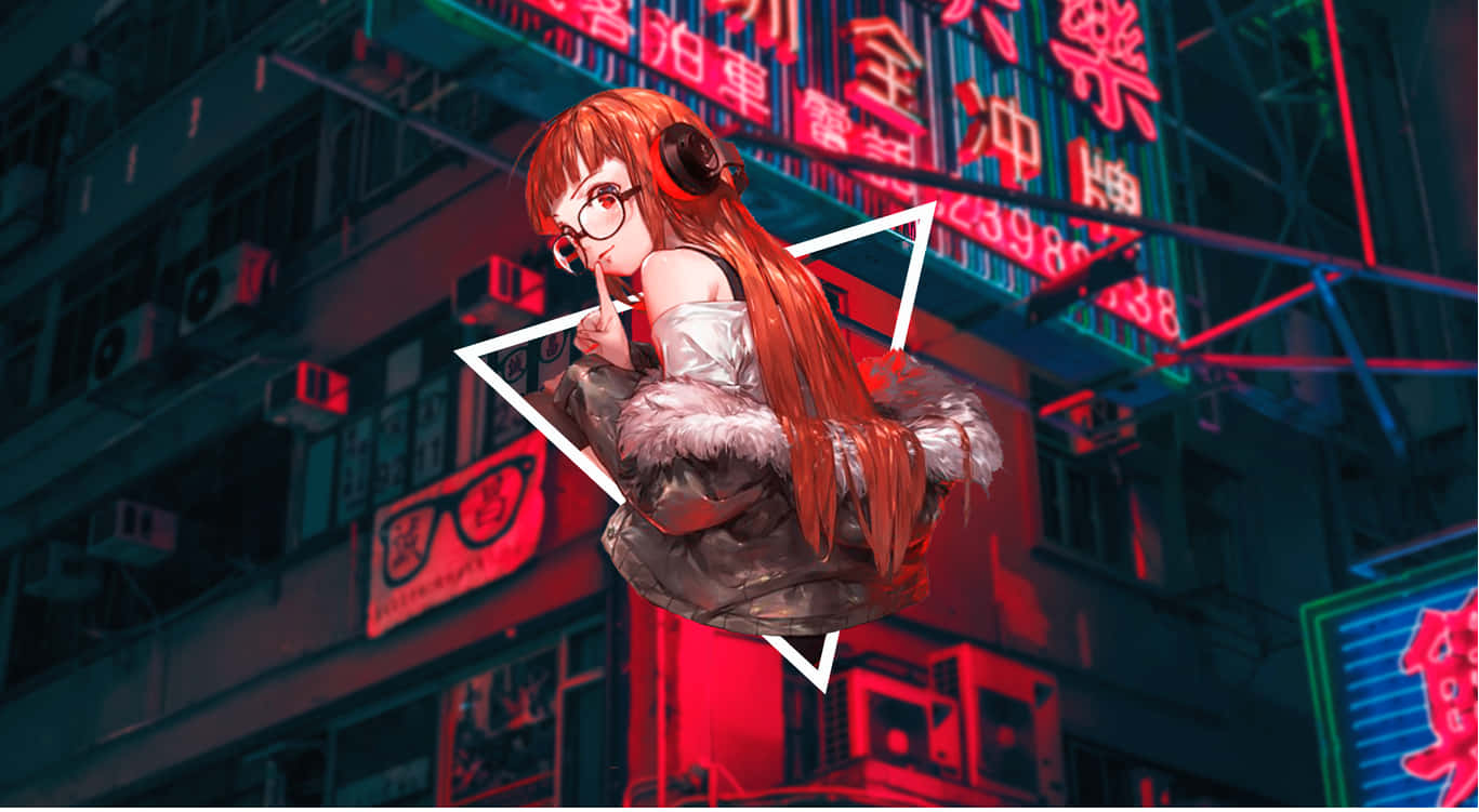Download Neon Anime Girl Persona 5 Wallpaper