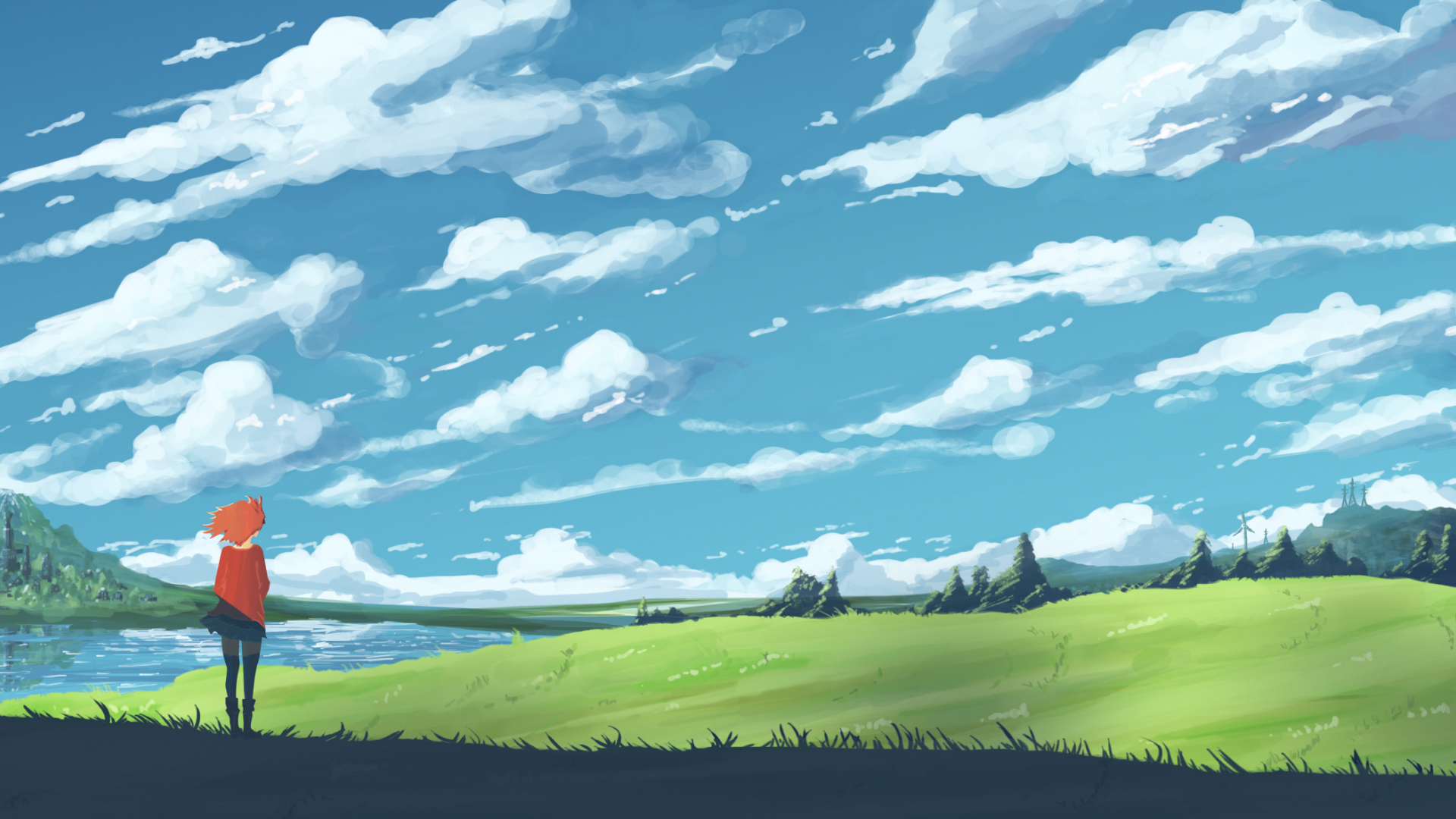 × 1080 anime landscape