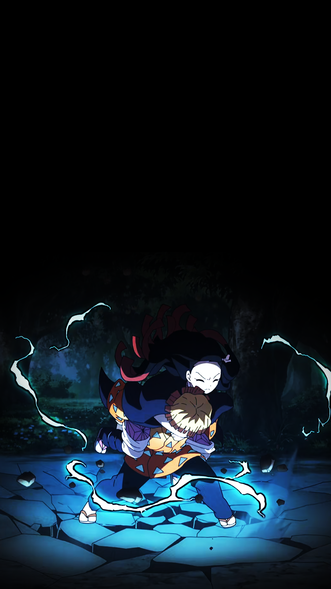 Zenitsu and Nezuko no yaiba demon slayer