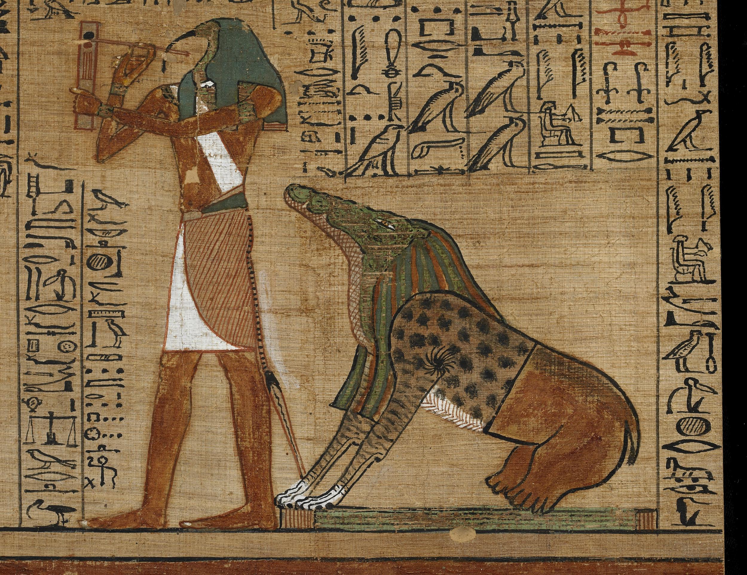 Ammit & Thoth Await the Judgement of a Soul History Encyclopedia