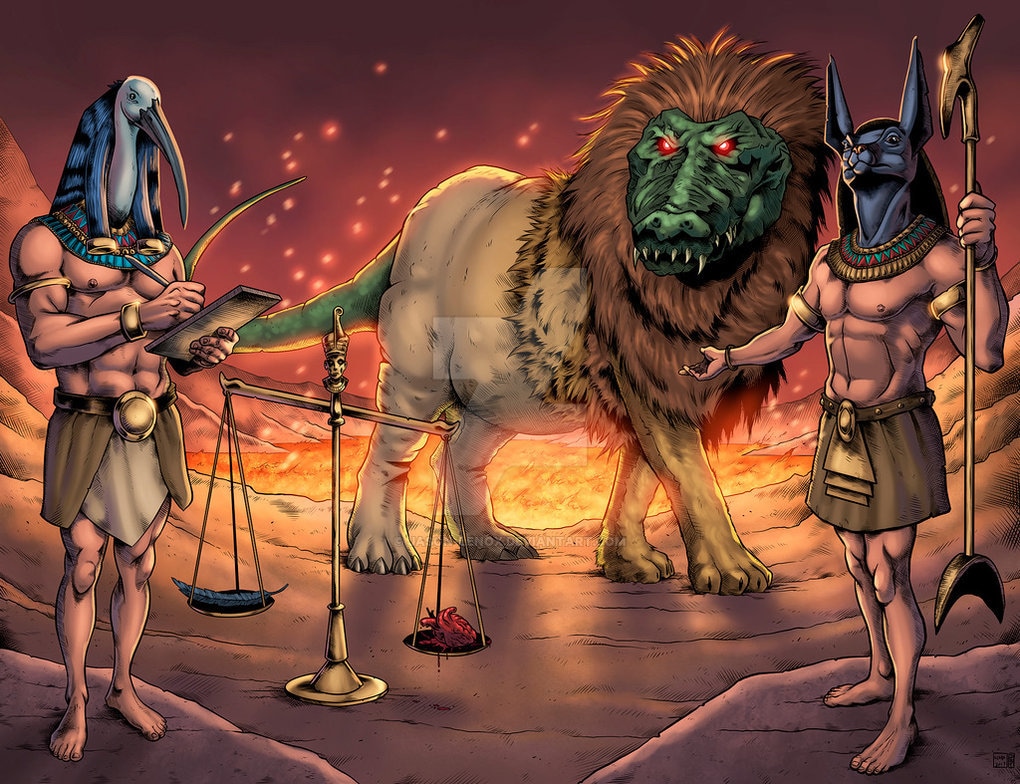 Anubis, Thoth & Ammit Print