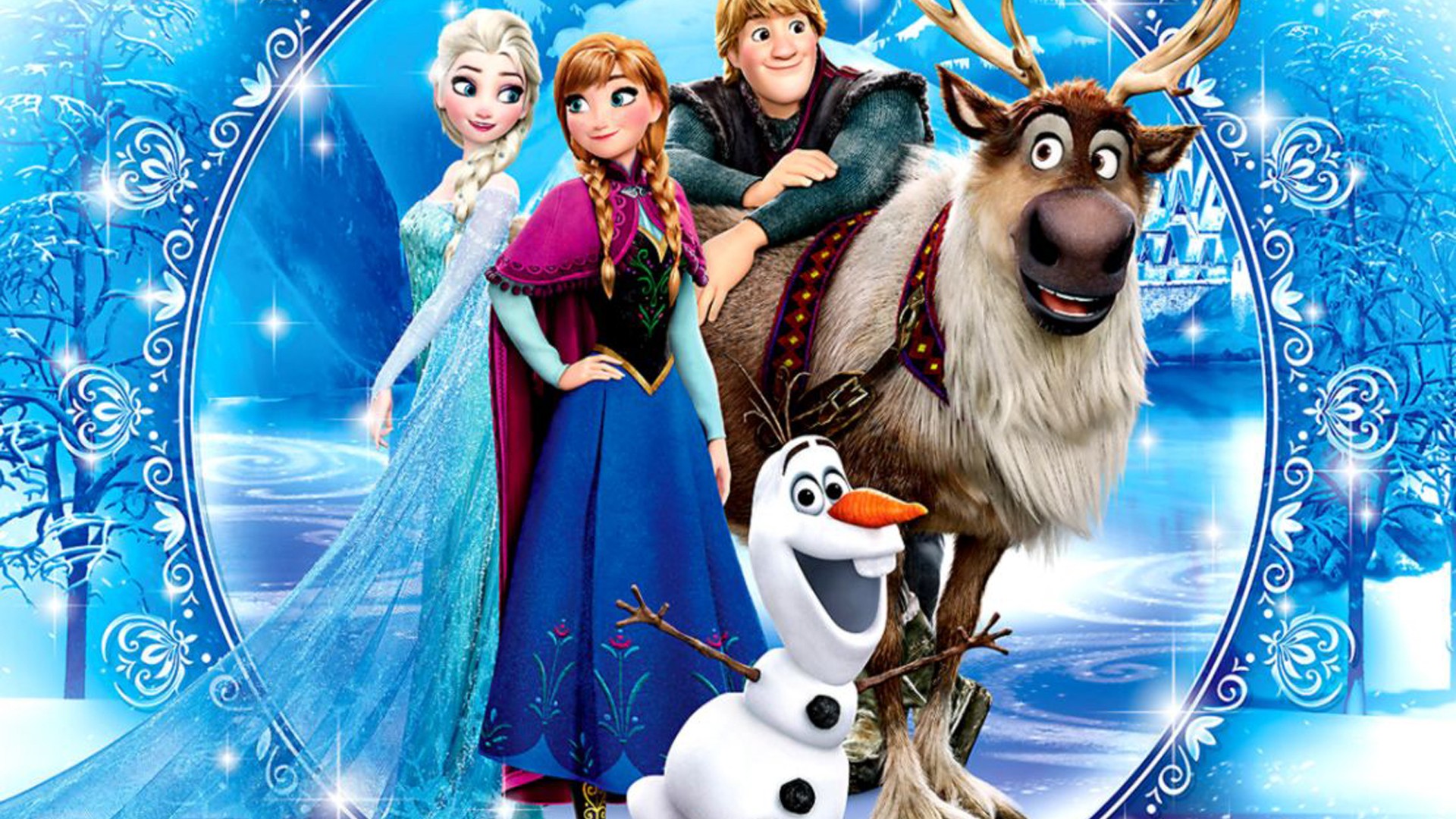 Kristoff Elsa Anna Olaf HD Frozen Wallpaper