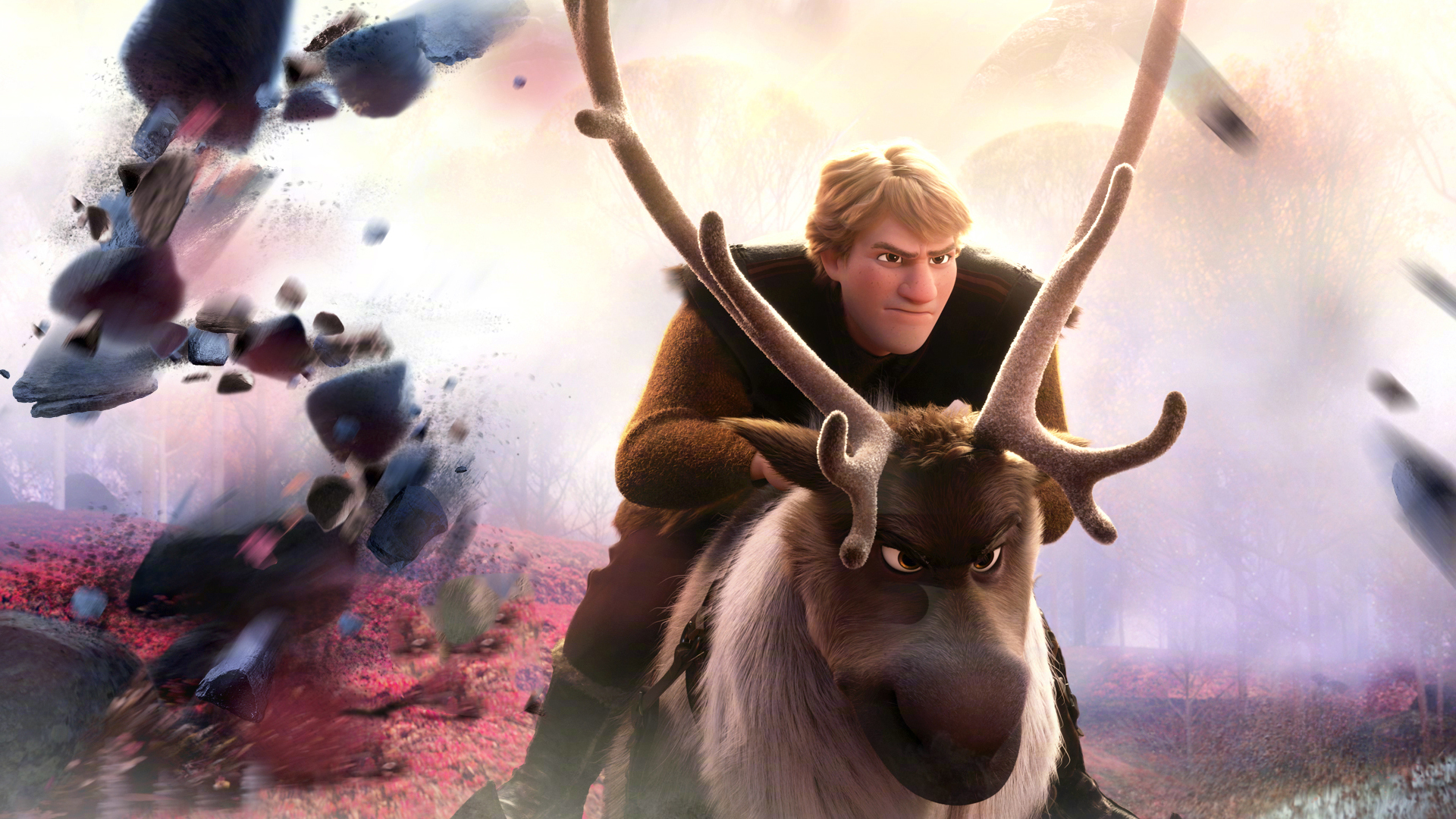 Fozen 2 new HD wallpaper with magic numbers from 1 to 8