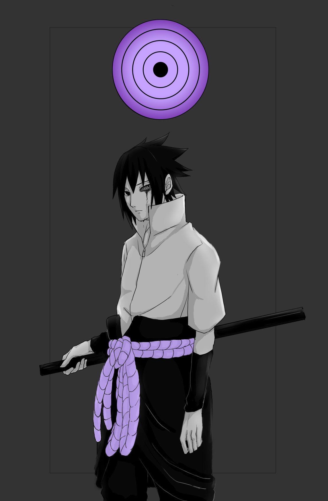 I made this somewhat cool Sasuke Wallpaper :)