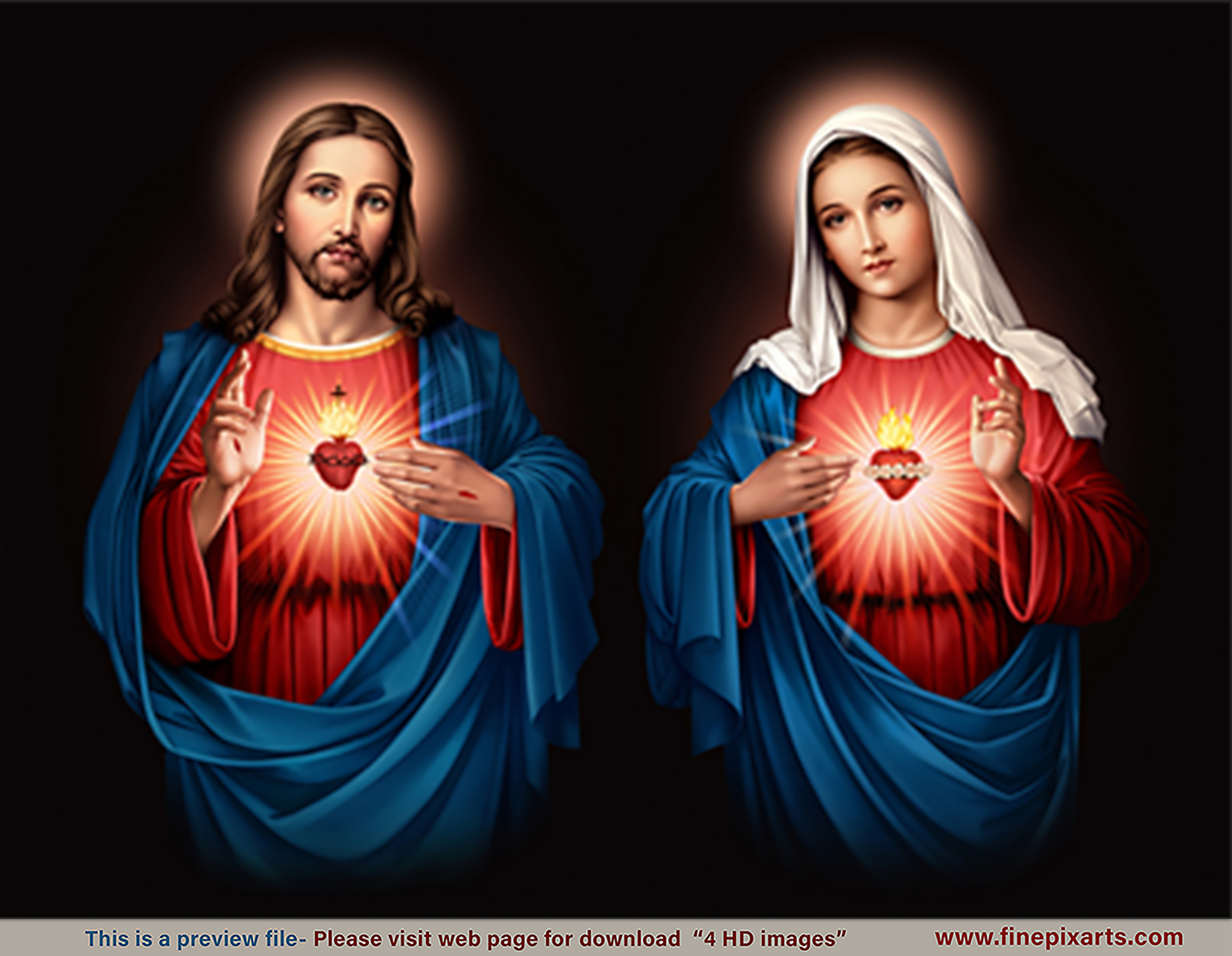 Sacred Heart Of Jesus Christ & Immaculate Heart Of Mary_ Full Black 103 MB