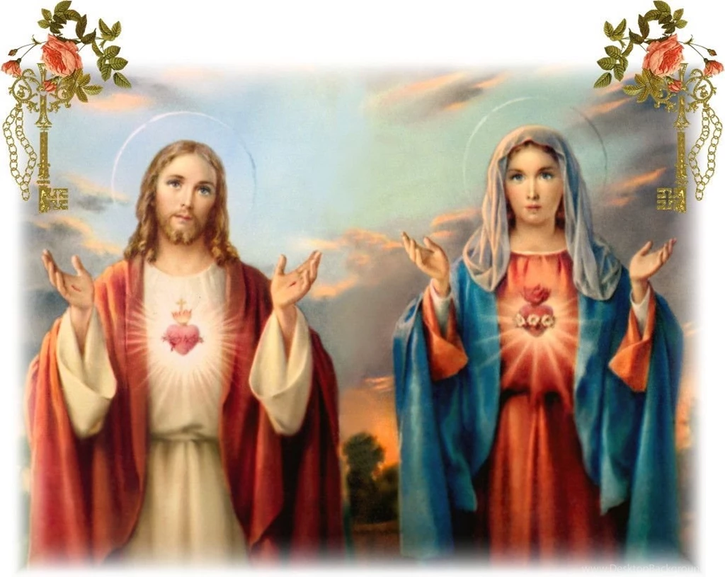Jesus Christ Mother Mary Wallpaper Desktop Background