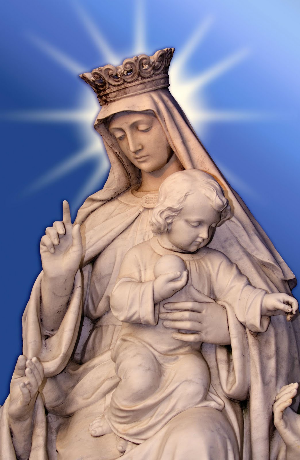 Free Christian picture and Jesus Christ image, coloring pages, clip arts, wallpaper: Beautiful picture of Mother Mary with child Jesus Christ