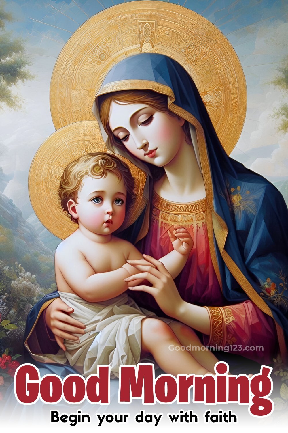 Good Morning Mother Mary Image, Wishes & Greetings