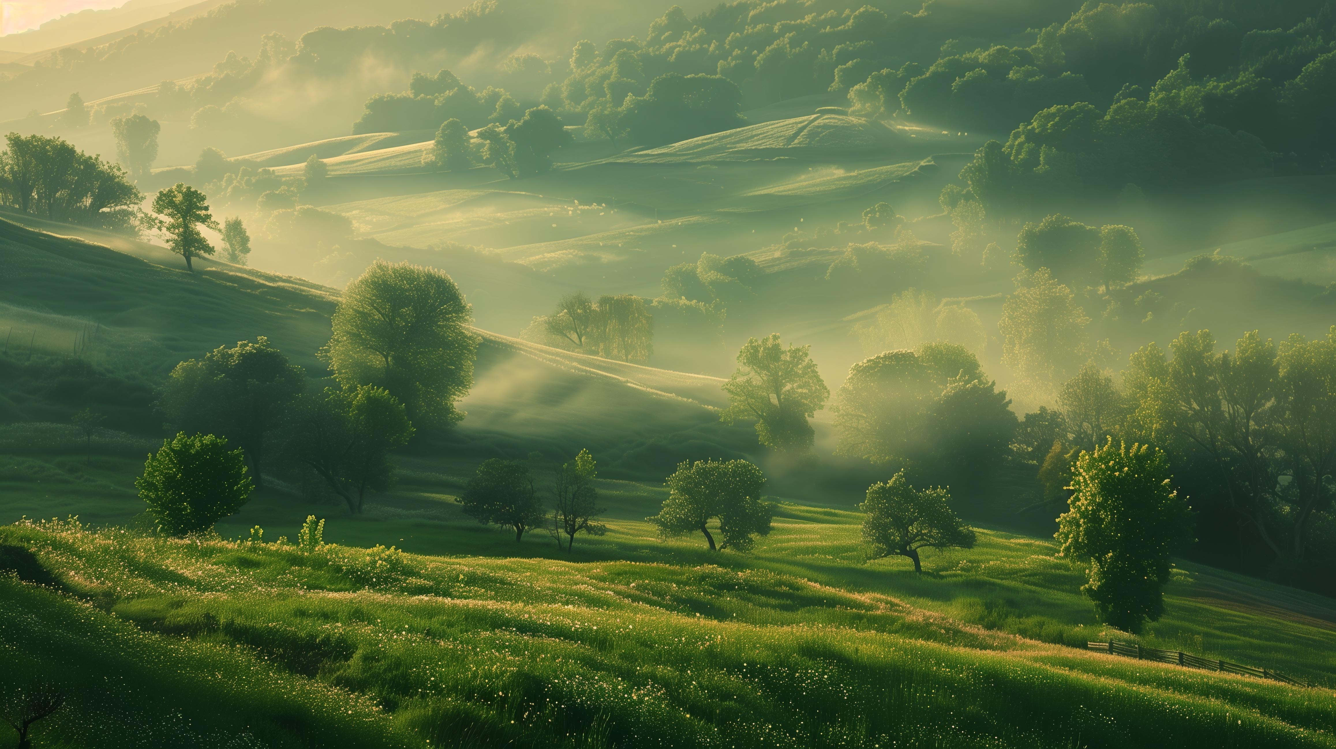 Countryside Serenity Ultra HD Wallpaper
