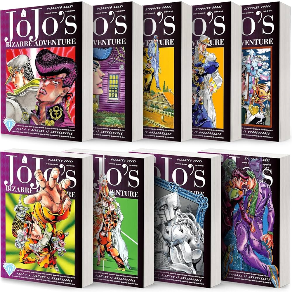 Jojos Bizarre Adventure Part 4 Diamond Is Unbreakable Vol 1 9 FULL Collection 9 Books Set: Horihiko Araki: Books