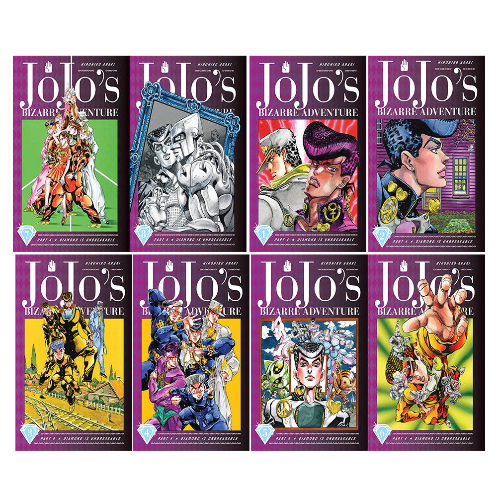 Jojos Bizarre Adventure Part 4 Diamond Is Unbreakable Vol 1 8 Collection 8 Books Set. The Book Bundle
