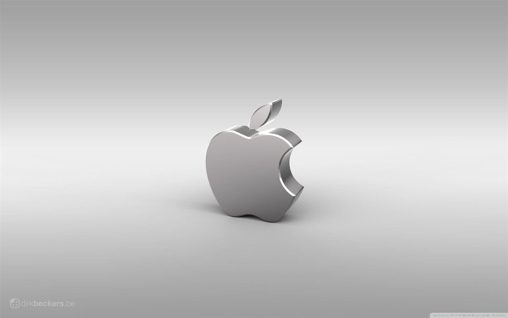 Silver Apple Logo Think Different Apple Mac Desktop Wallpaper