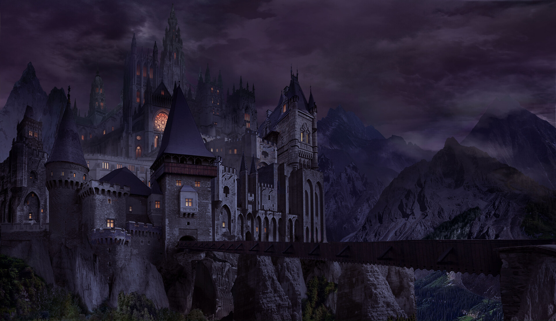 Gothic Castle Matte painting