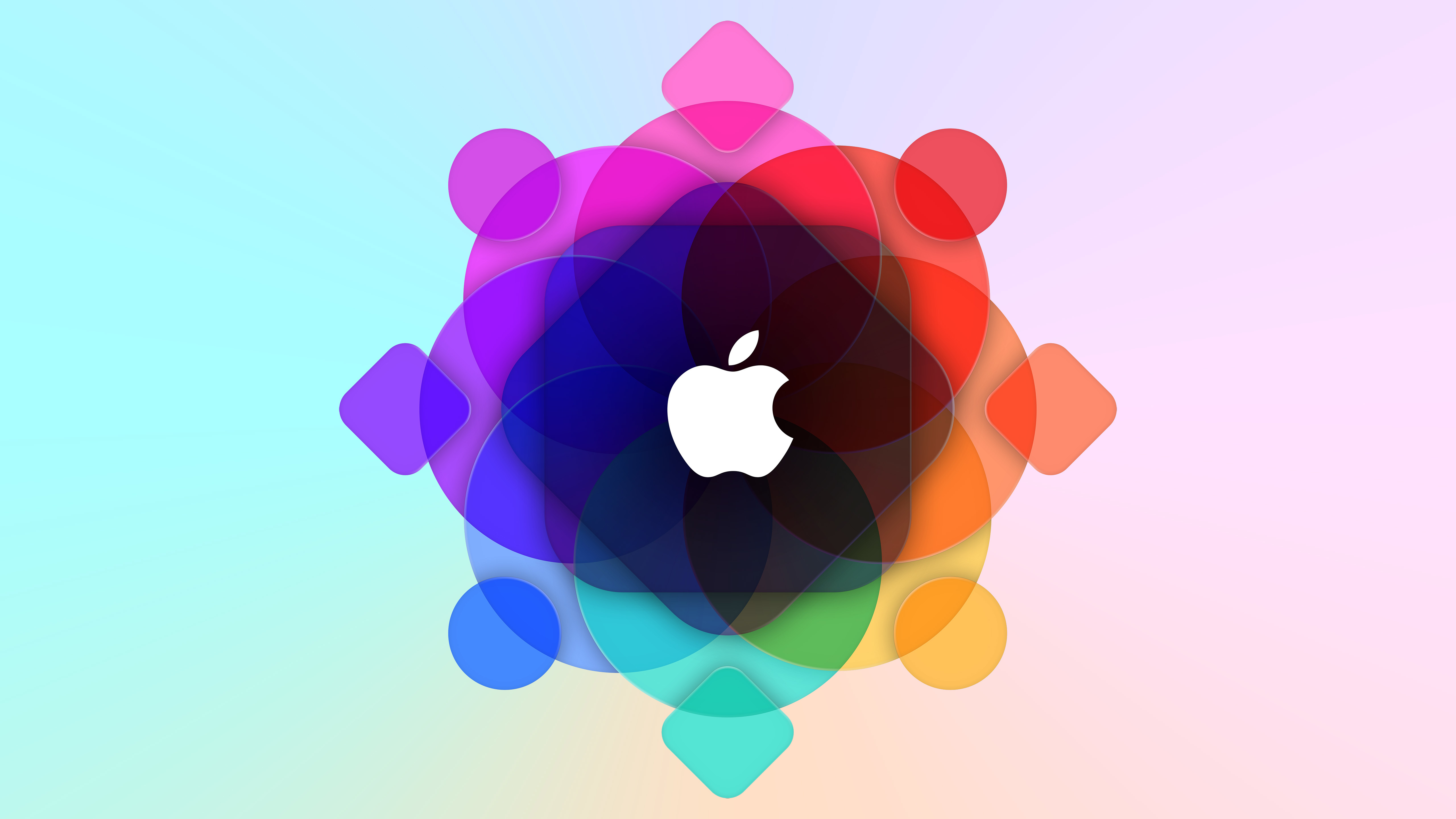 Apple logo Wallpaper 4K, WWDC, Colorful