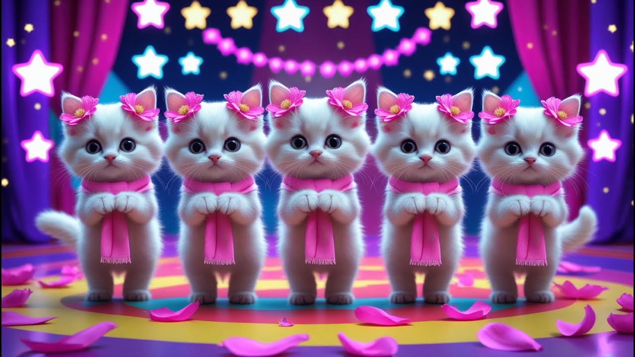 K Pop Cat Band Sings APT