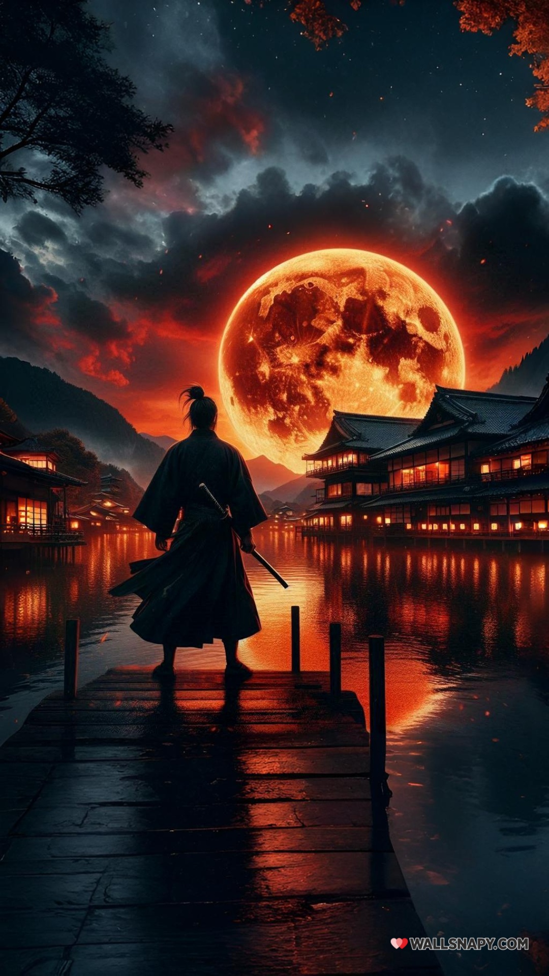 anime scene wallpaper 4k night theme mobile