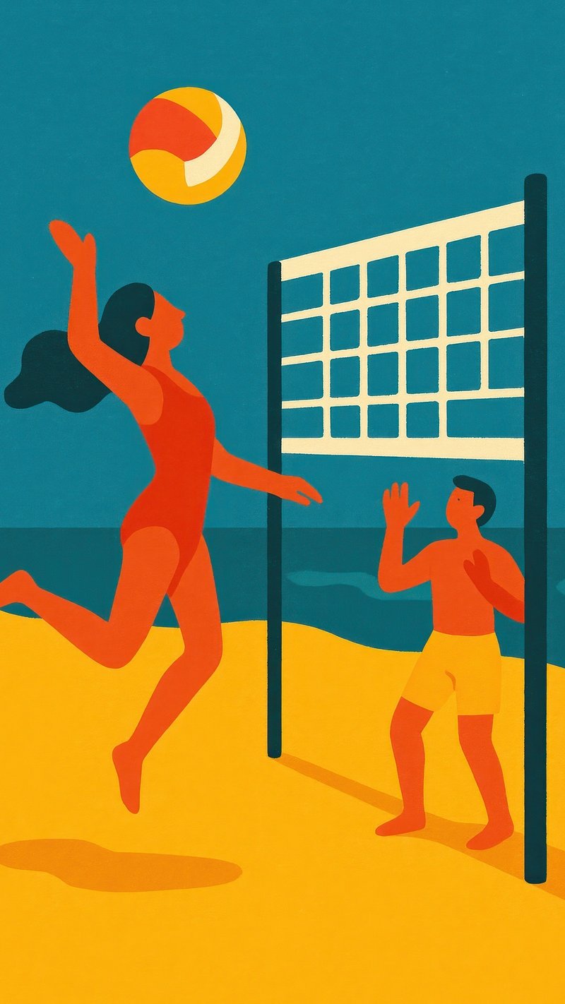 Volleyball Beach Image Wallpaper