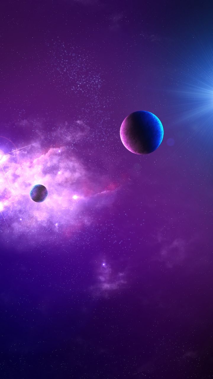 Download wallpaper 720x1280 space, planet, light, galaxy samsung galaxy mini s3, s5, neo, alpha, sony xperia compact z1, z2, z3, asus zenfone HD background