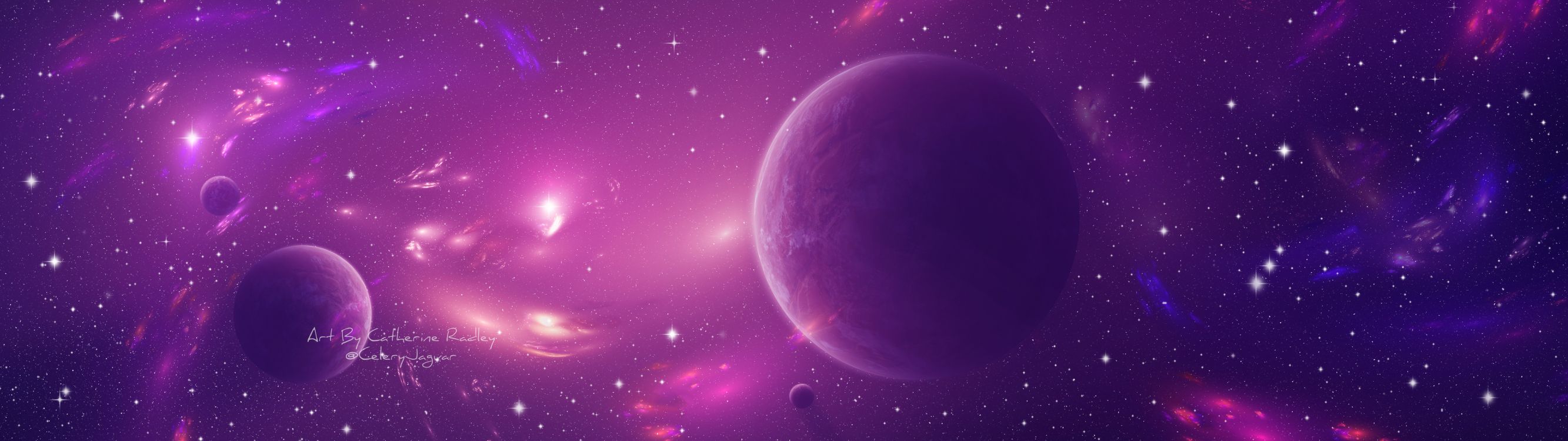 Wallpaper Atmosphere, Light, Nature, Purple, Galaxy, Background Free Image