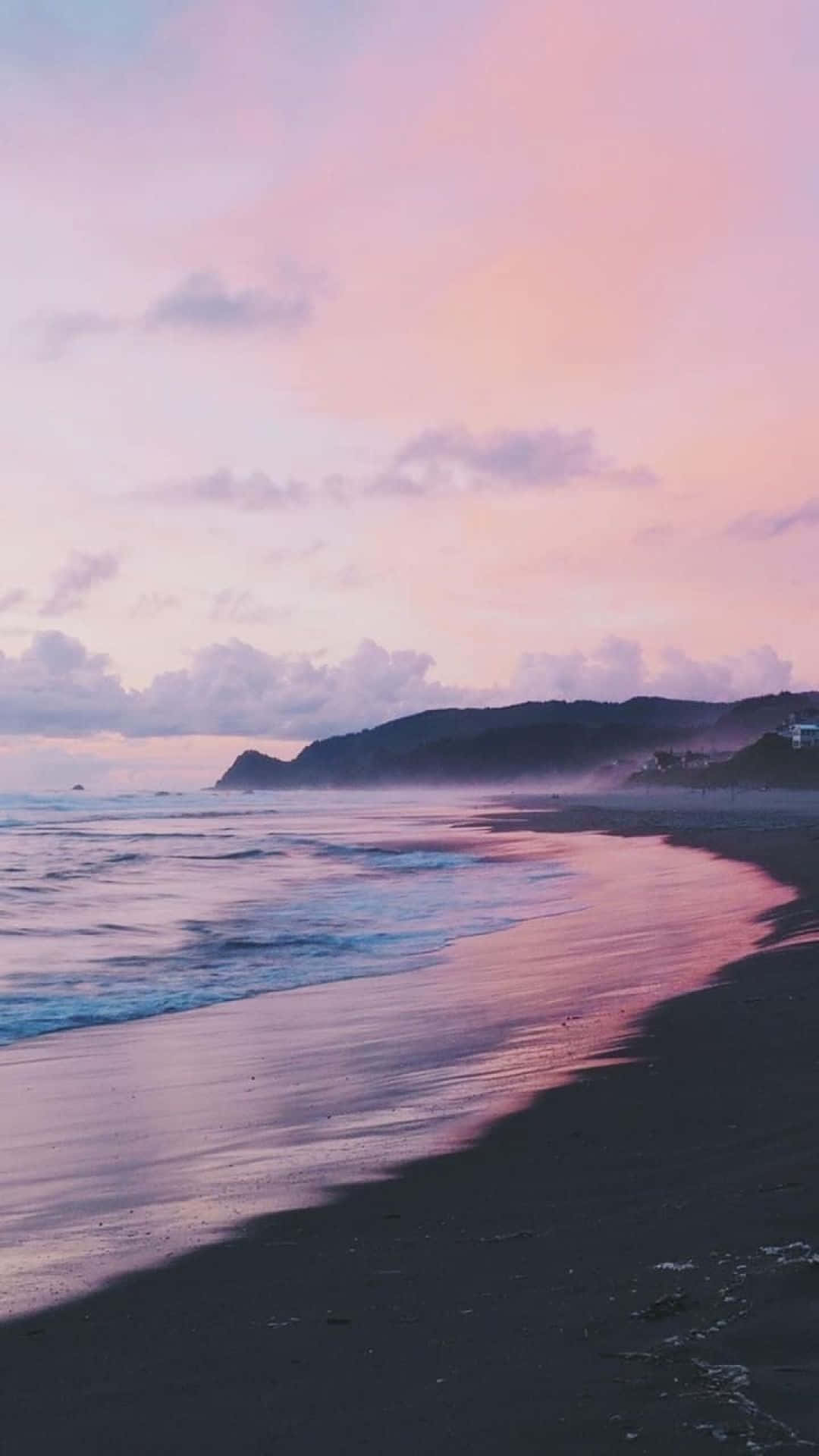 Download Black Purple Beach Aesthetic Picture
