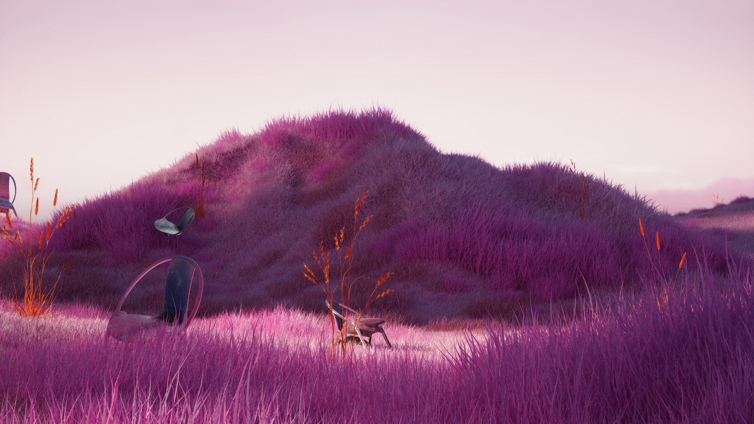 Pink aesthetic Wallpaper 4K, Scenery, Landscape, Surreal