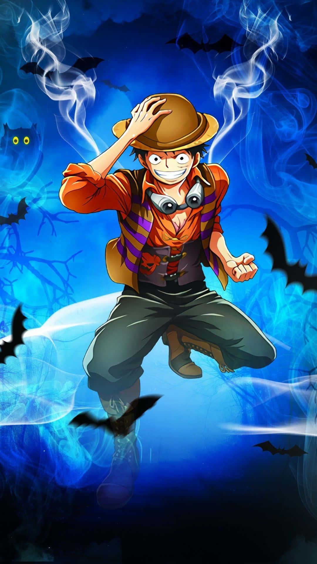 Download Halloween One Piece Luffy Phone Wallpaper