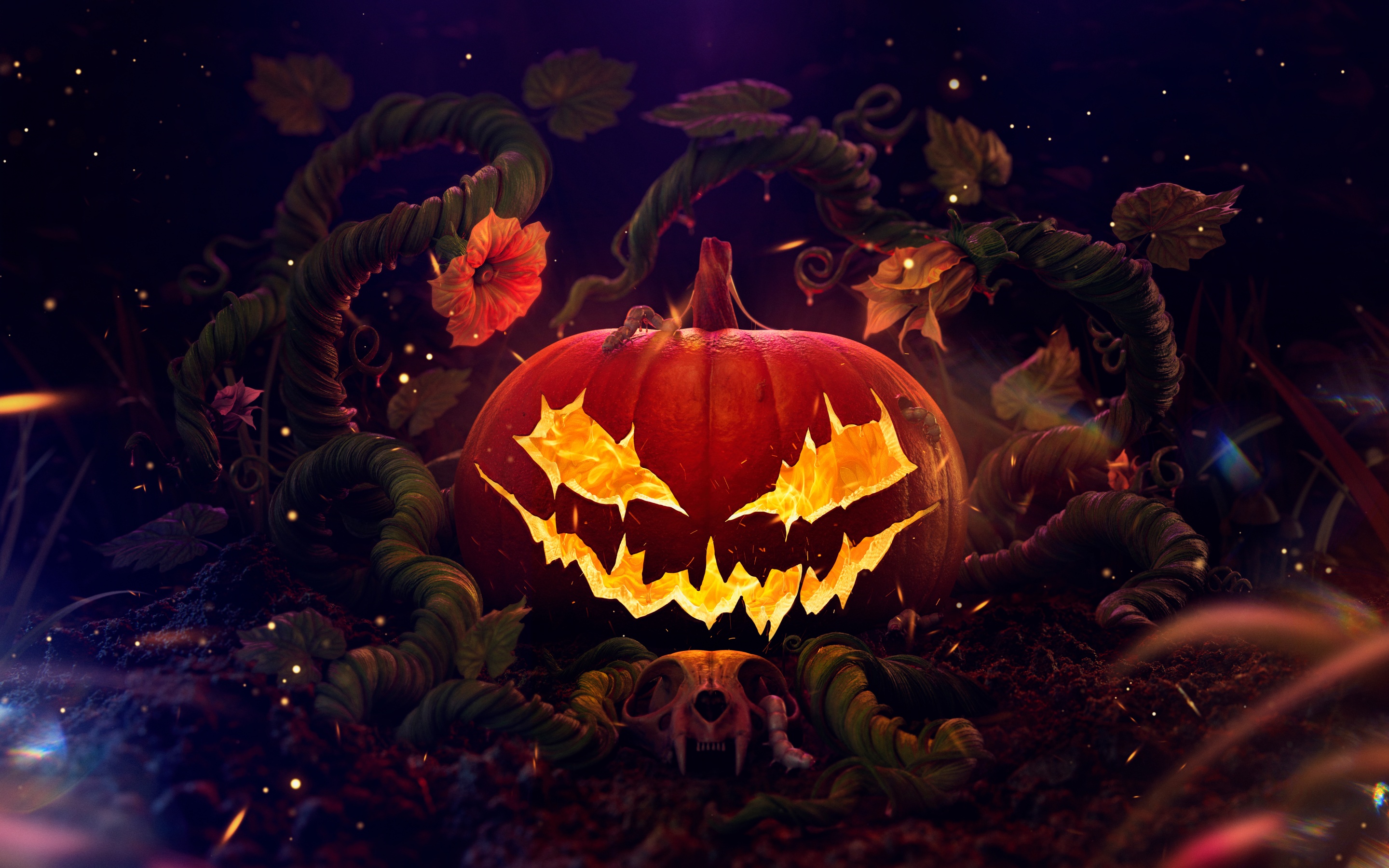 Halloween Pumpkin Wallpaper 4K, Surreal, Scary, 5K, 8K