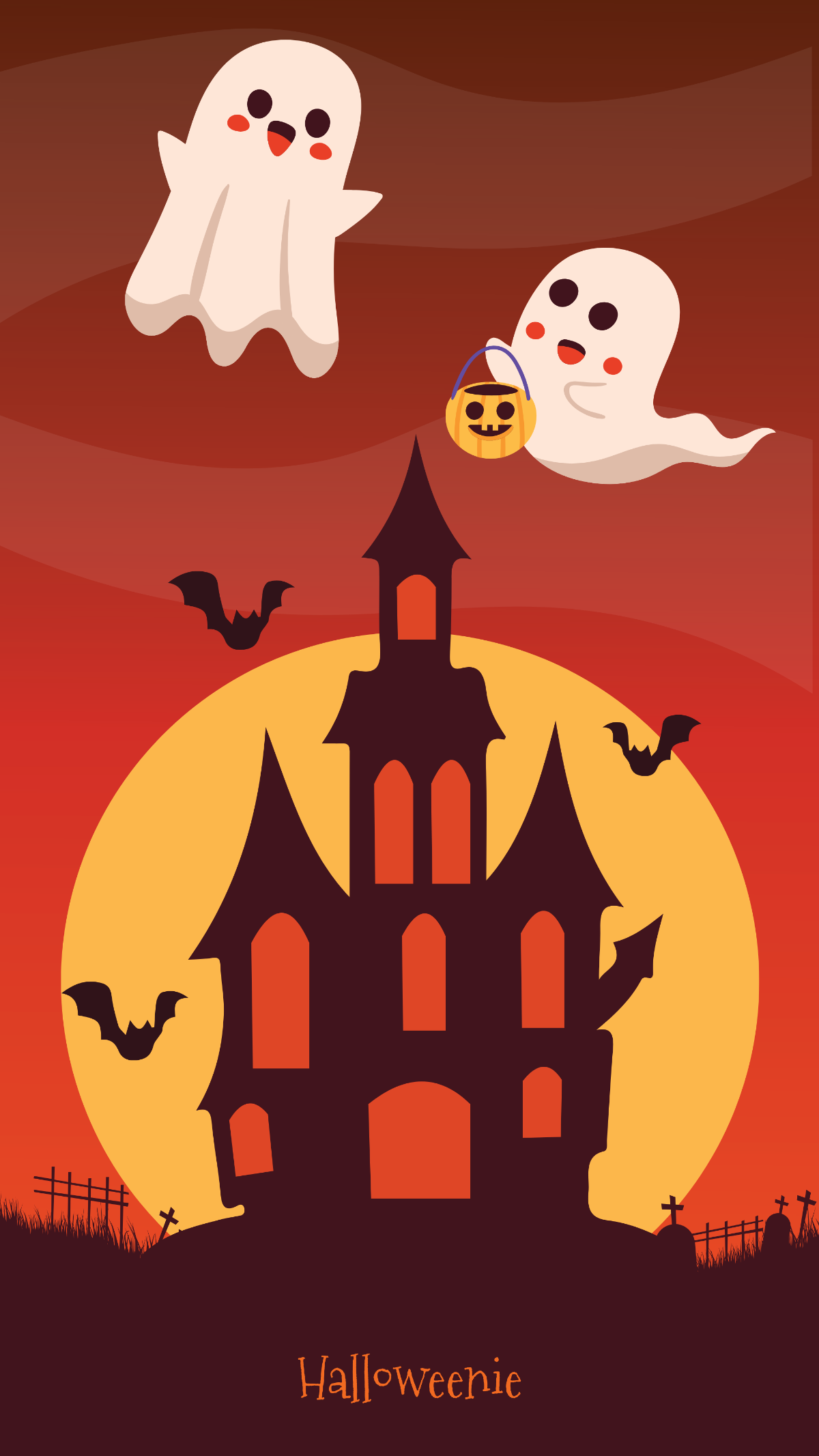 Free Scary Cute Halloween Wallpaper to Edit Online