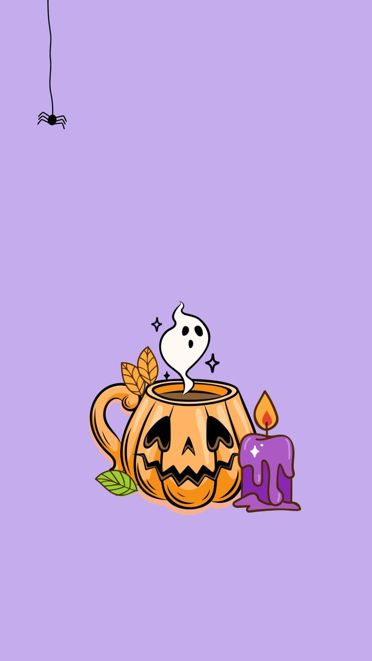 Spooky Purple Halloween iPhone Wallpaper
