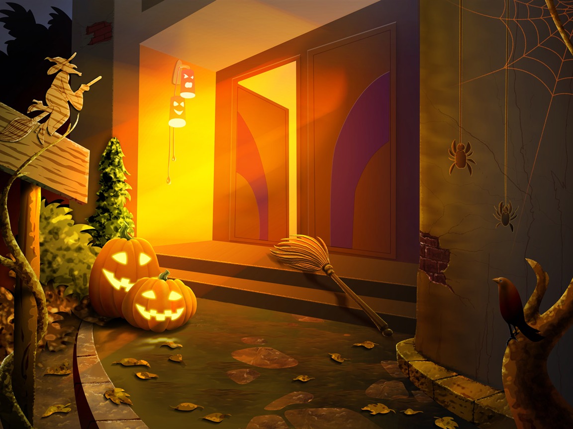 Halloween Jack Light Cartoon Character Desktop Wallpaper Second Series