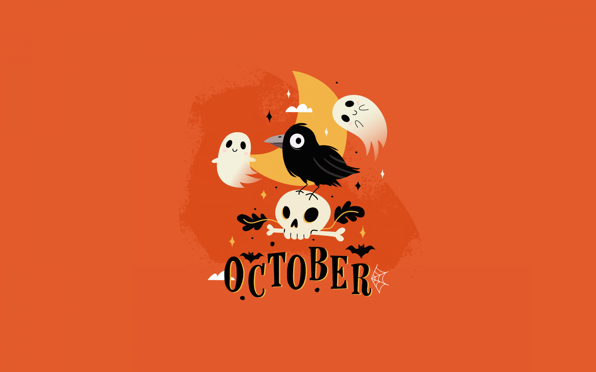 October Wallpaper 4K, Halloween background