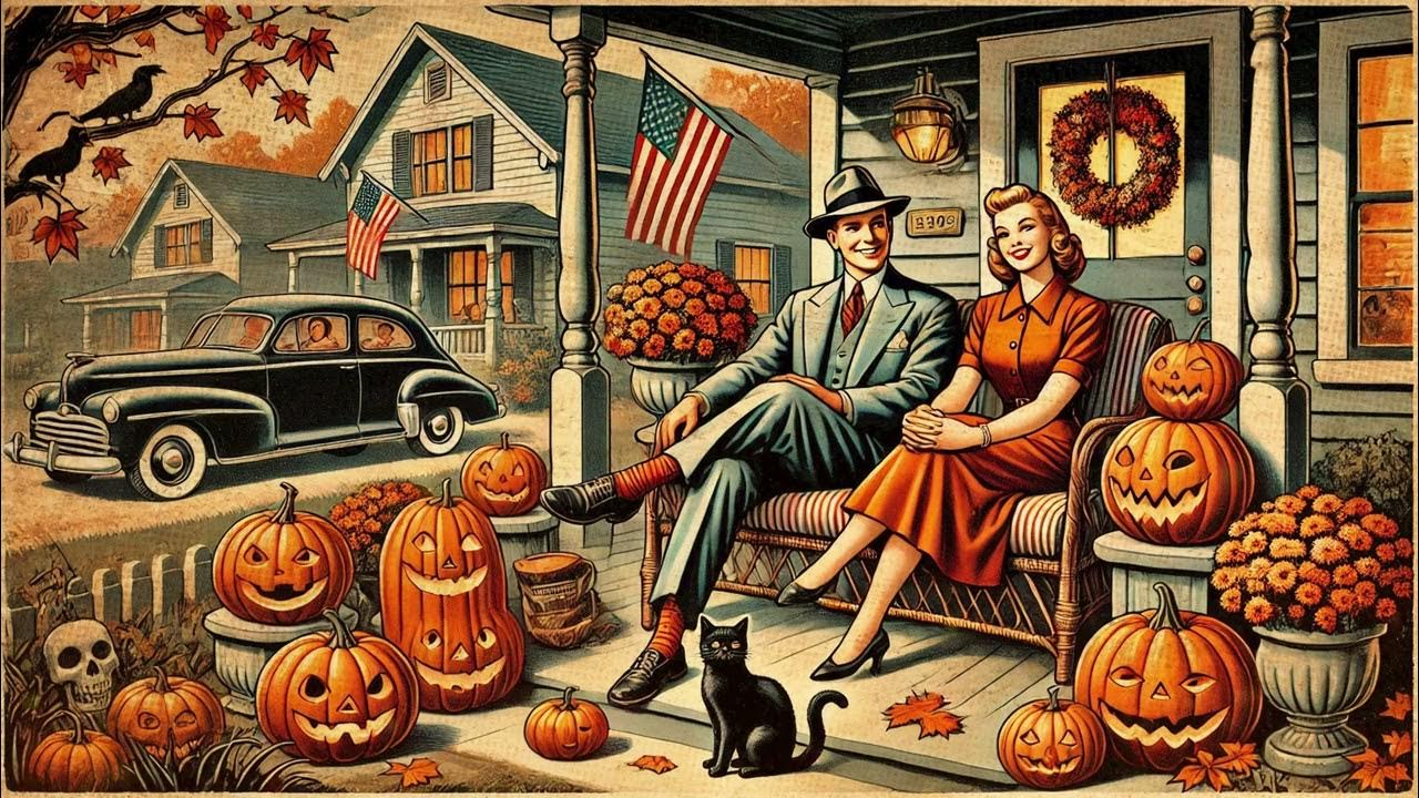 Old, Nostalgic Halloween Music: Autumn's Magic Glow 1940s Jazz