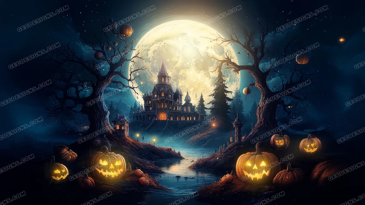 Halloween wallpaper, scary vintage witch celebrates Halloween eve