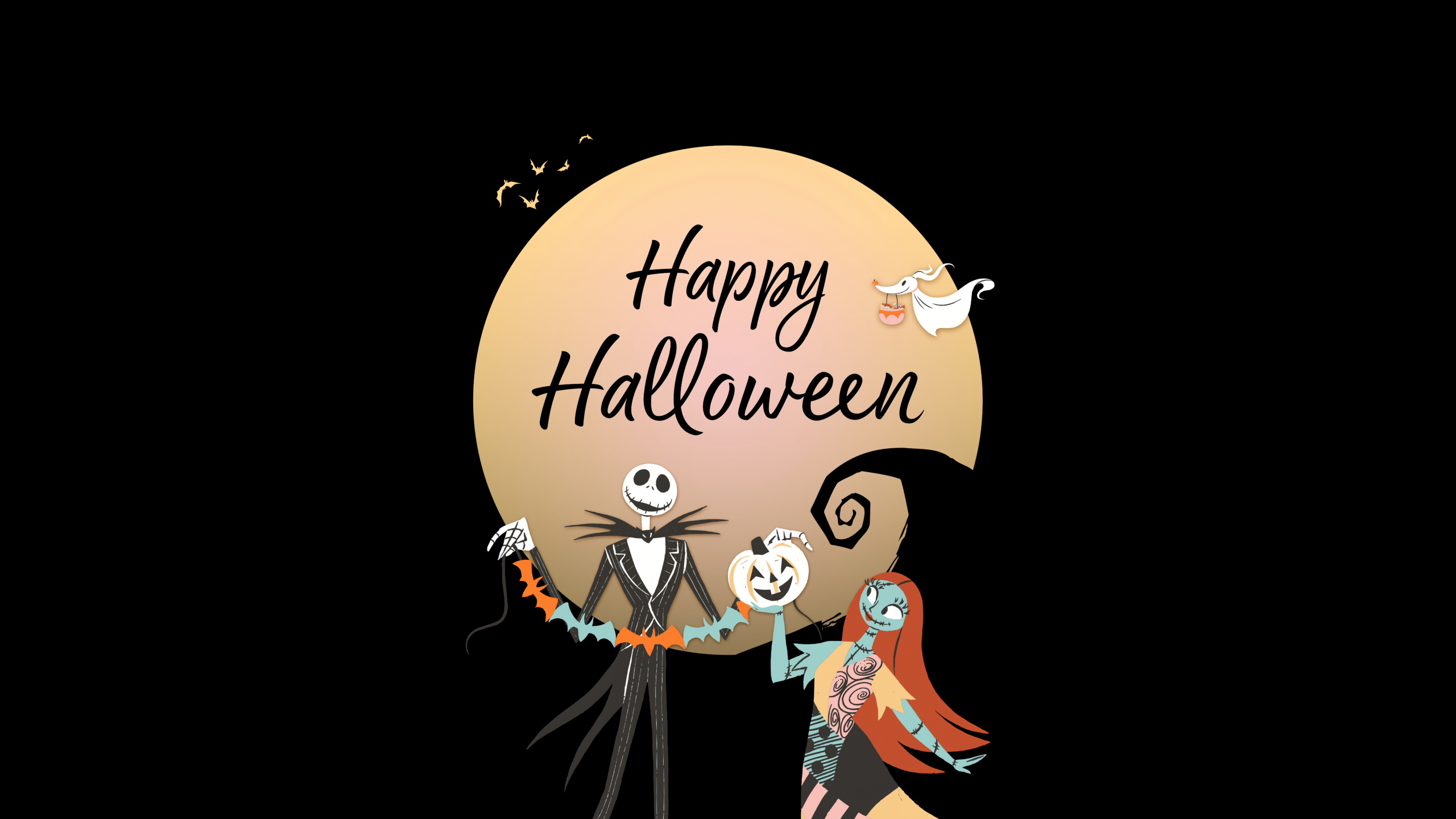 Happy Halloween Wallpaper 4K, The Nightmare Before Christmas