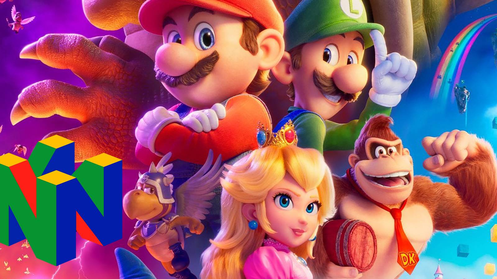 Fan Recreates Mario Movie Poster in Super Mario 64 Art Style