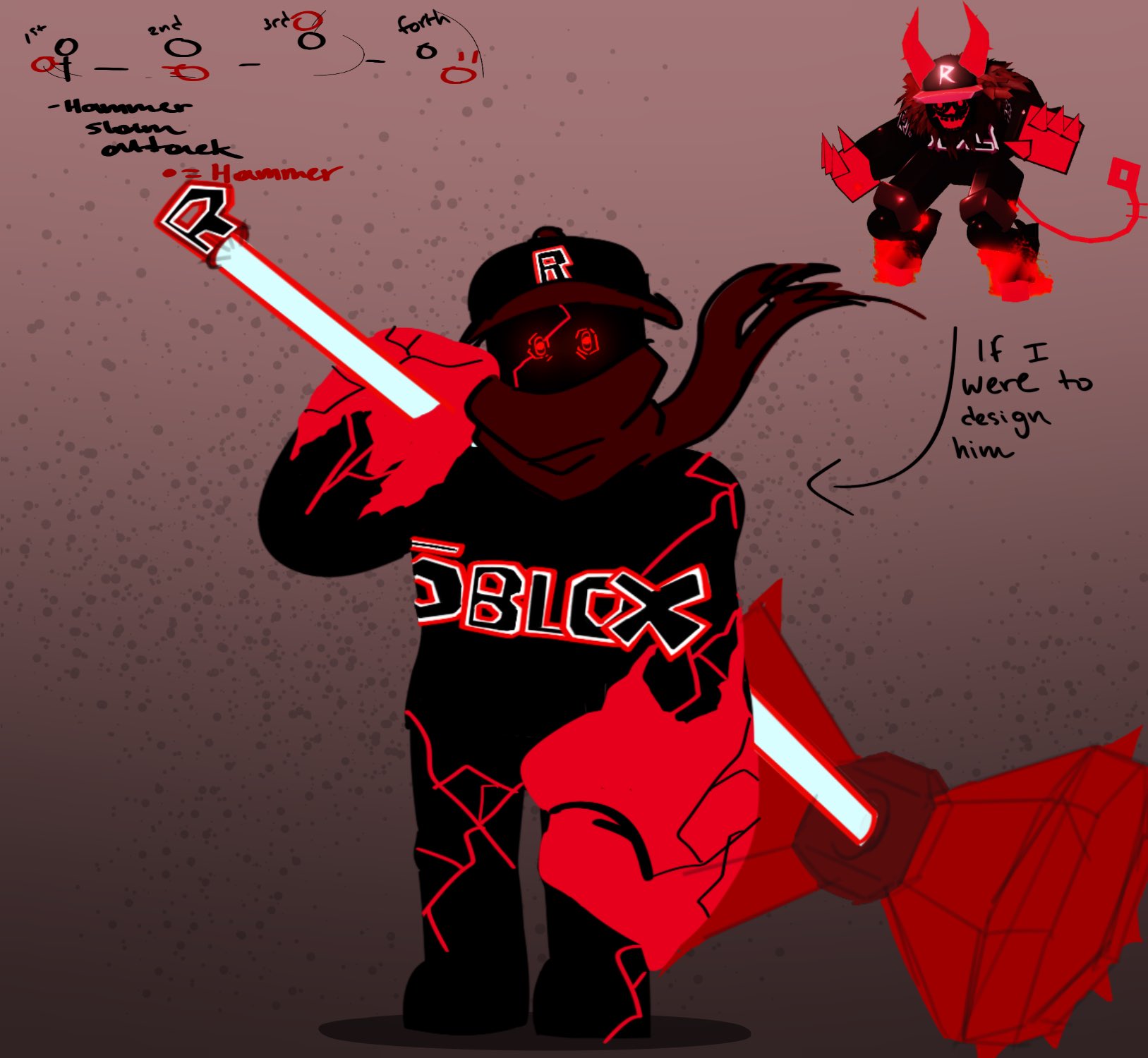 PJ , ., fast messy concept of if i redesigned the guest 666 design #forsakenroblox #forsaken #forsakenart