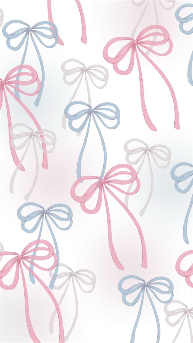 Bow Illustration Balletcore Aesthetic Wallpaper