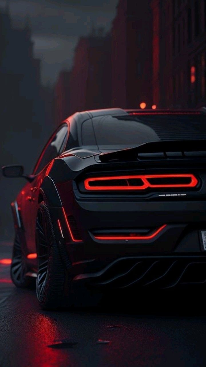 Black Dodge Charger in the City