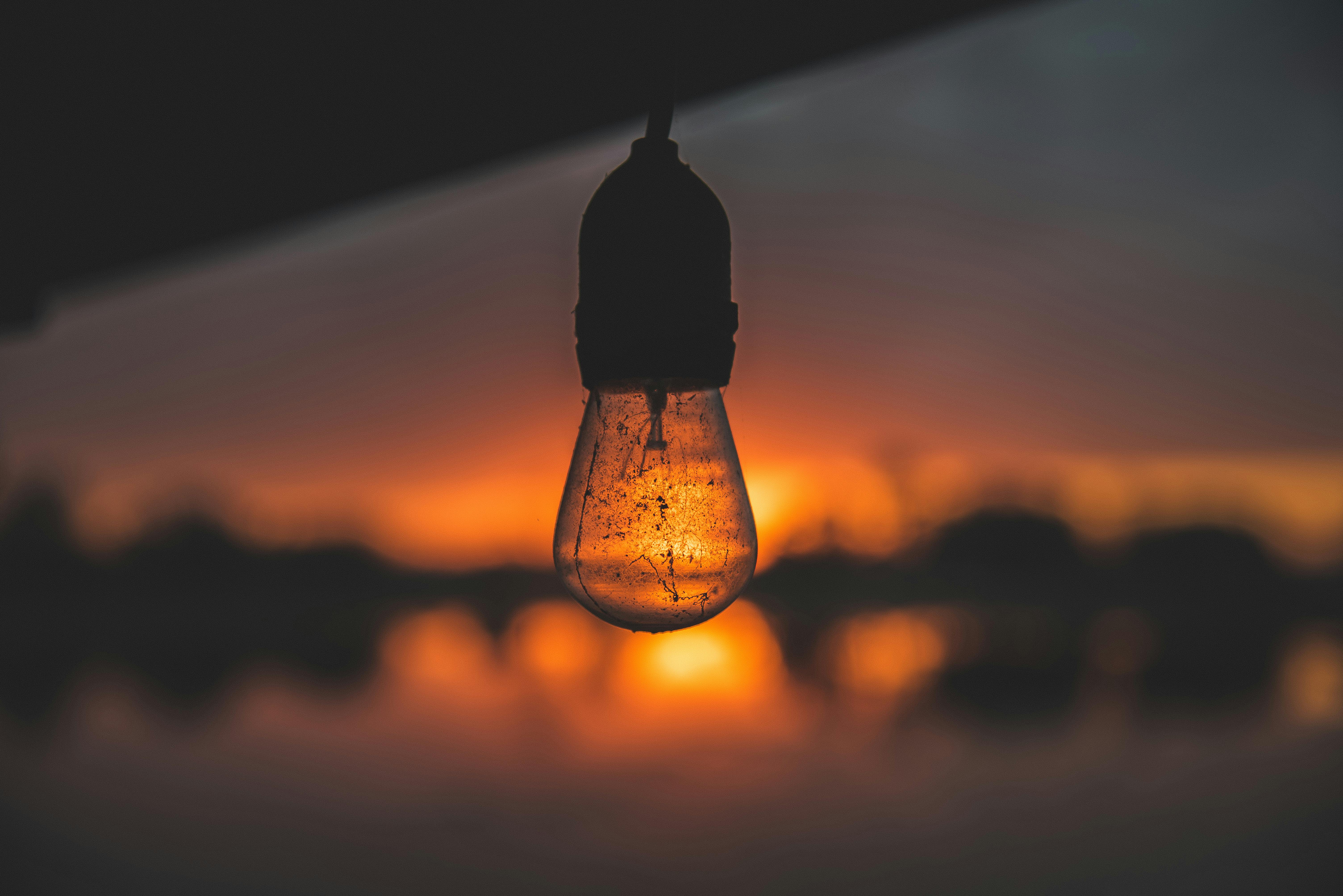 Light Bulb at Dusk · Free