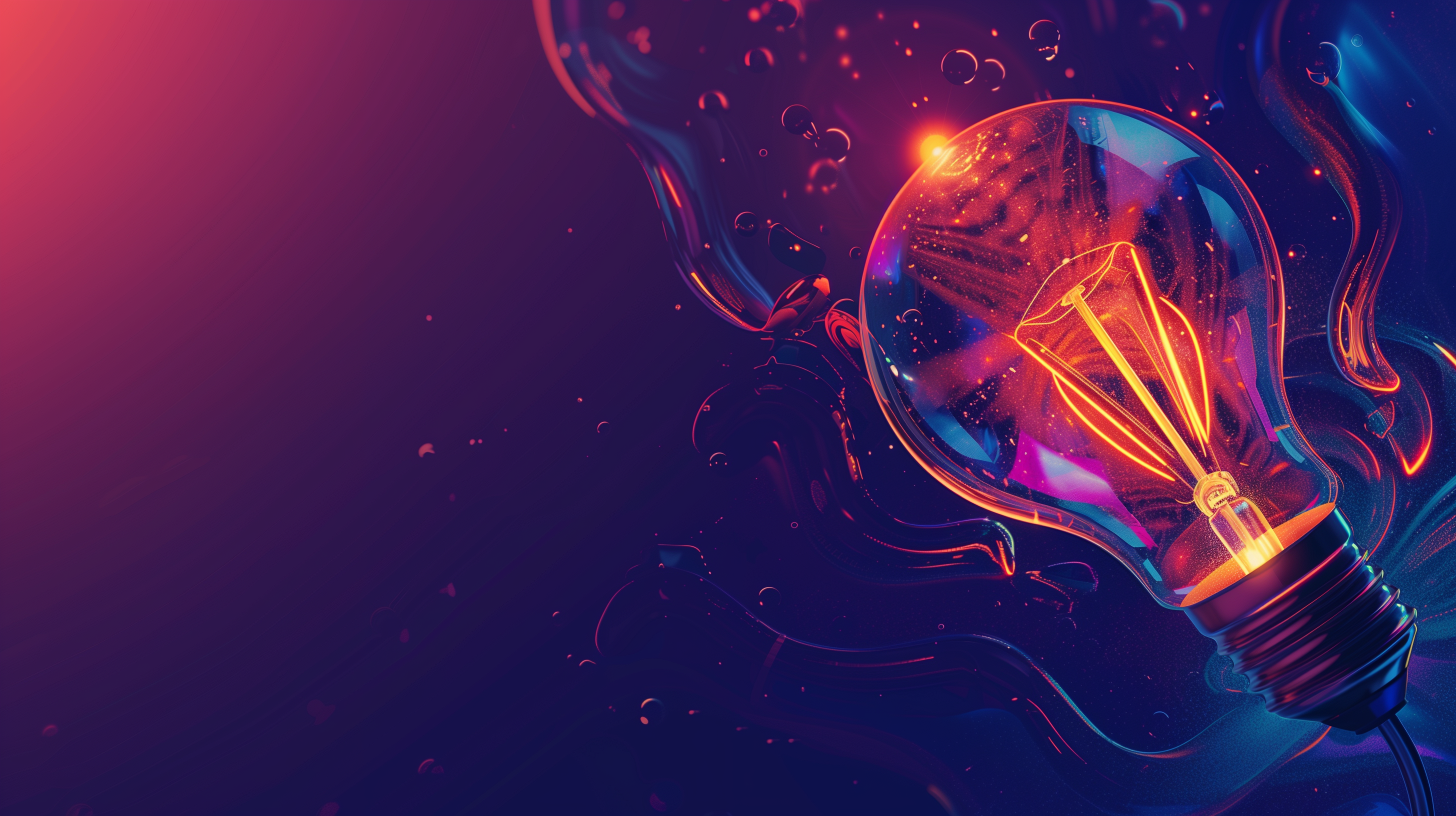 Neon Glow Light Bulb HD Wallpaper