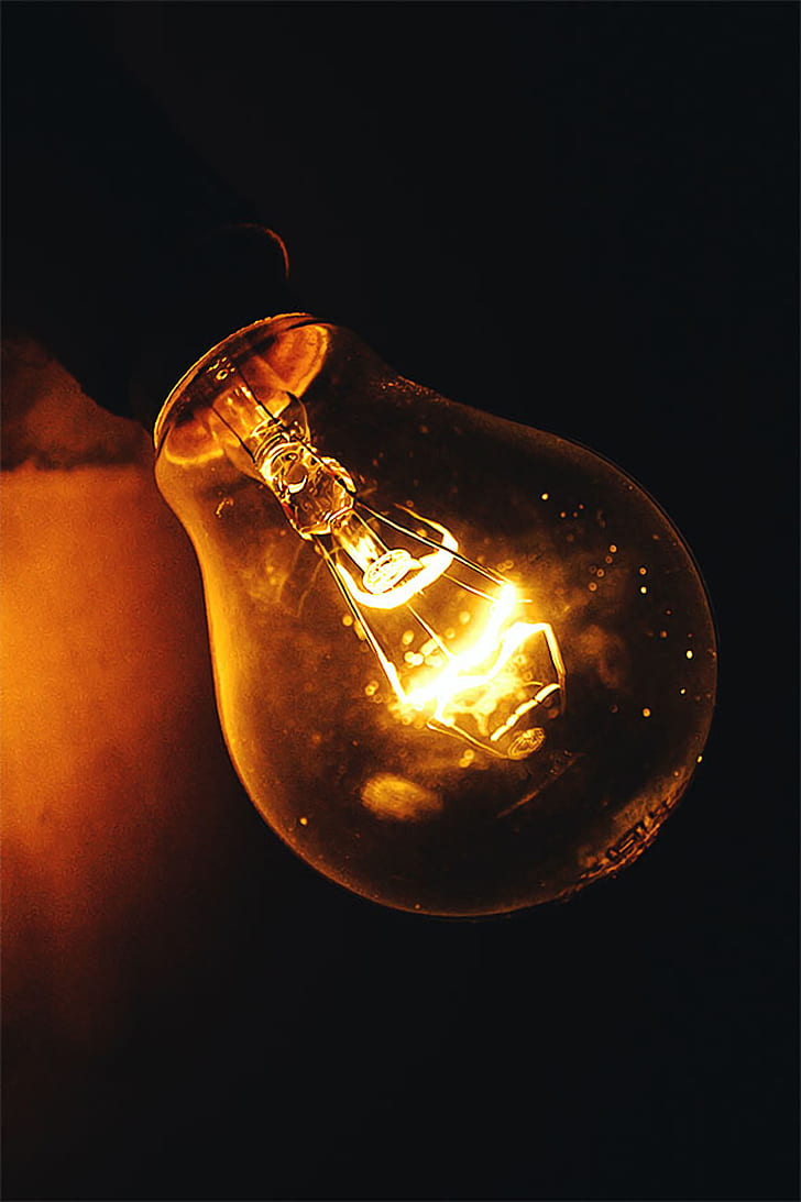 Royalty Free Photo: Close Up Photography Of Lighted Light Bulb