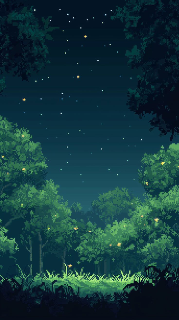 Pixel Art Tree's and Forests Wallpaper 5