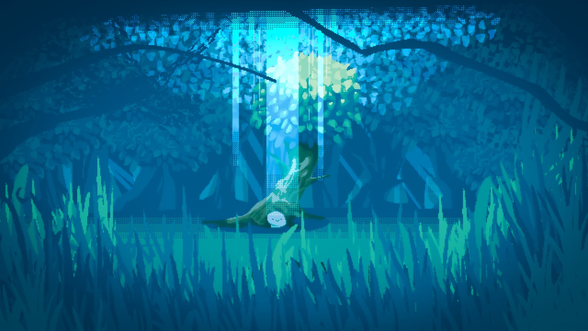 UndreamedPanic MAJO PIXEL ART this time its of the Forest area of the game, gonna use this for a song! #pixelart #rpg #fantasy