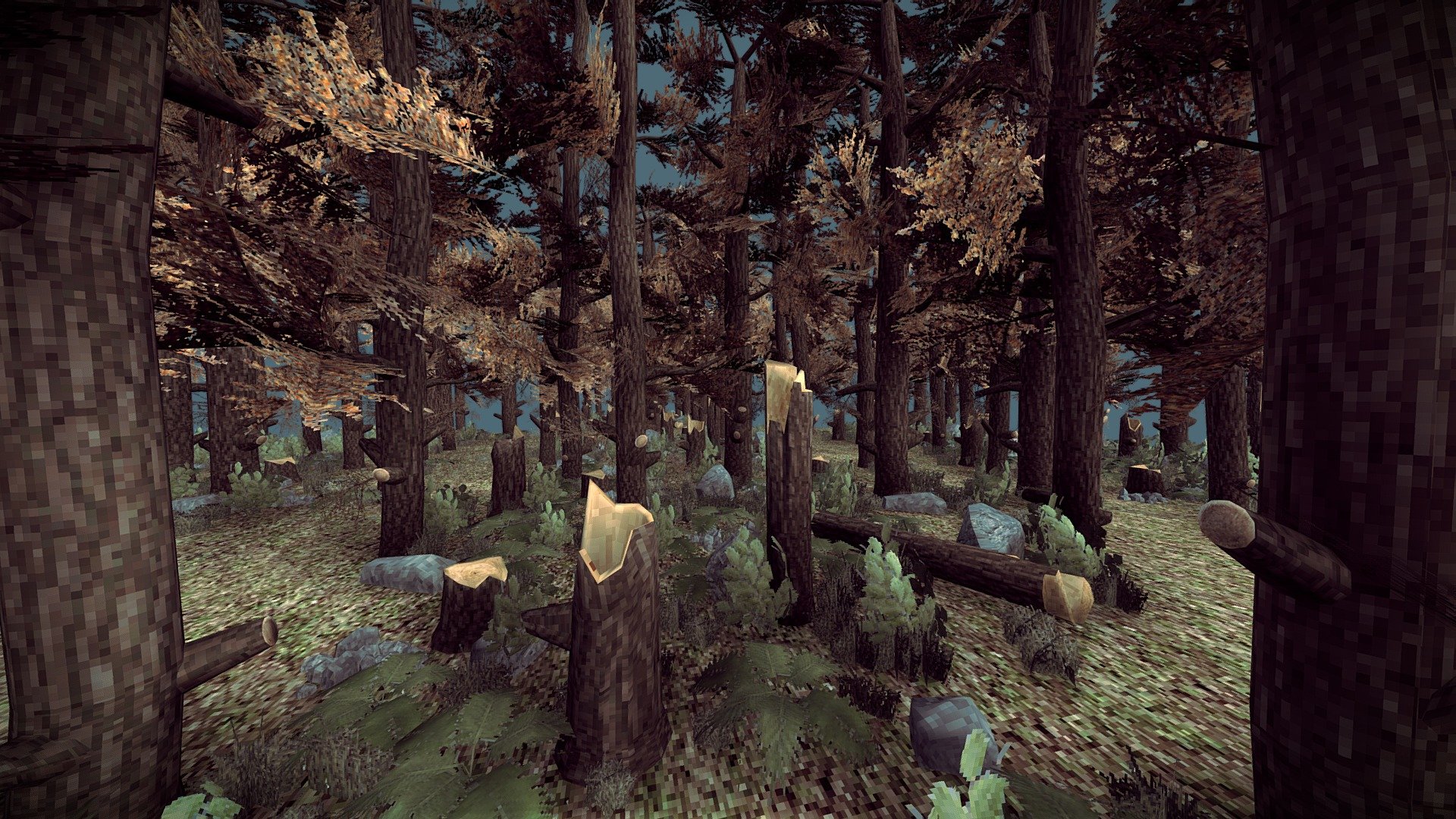 Pixel Art Forest model by highraion [fc11de8]