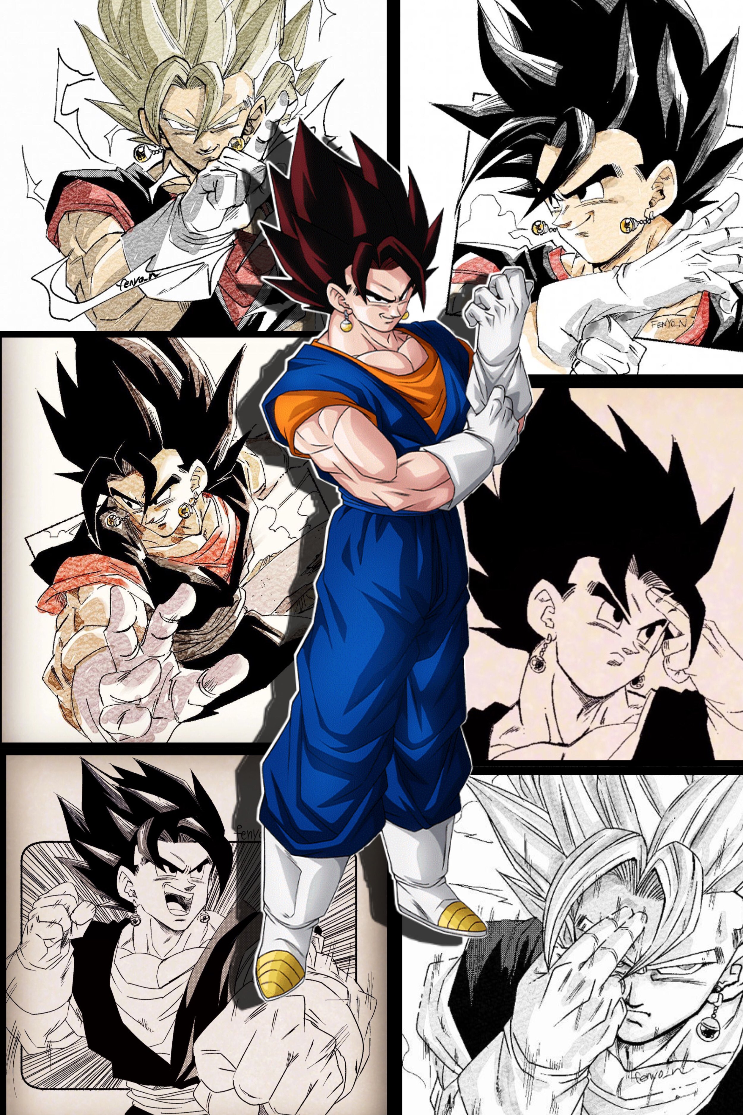 Shiny like making a Vegito wallpaper but with a different touch. art