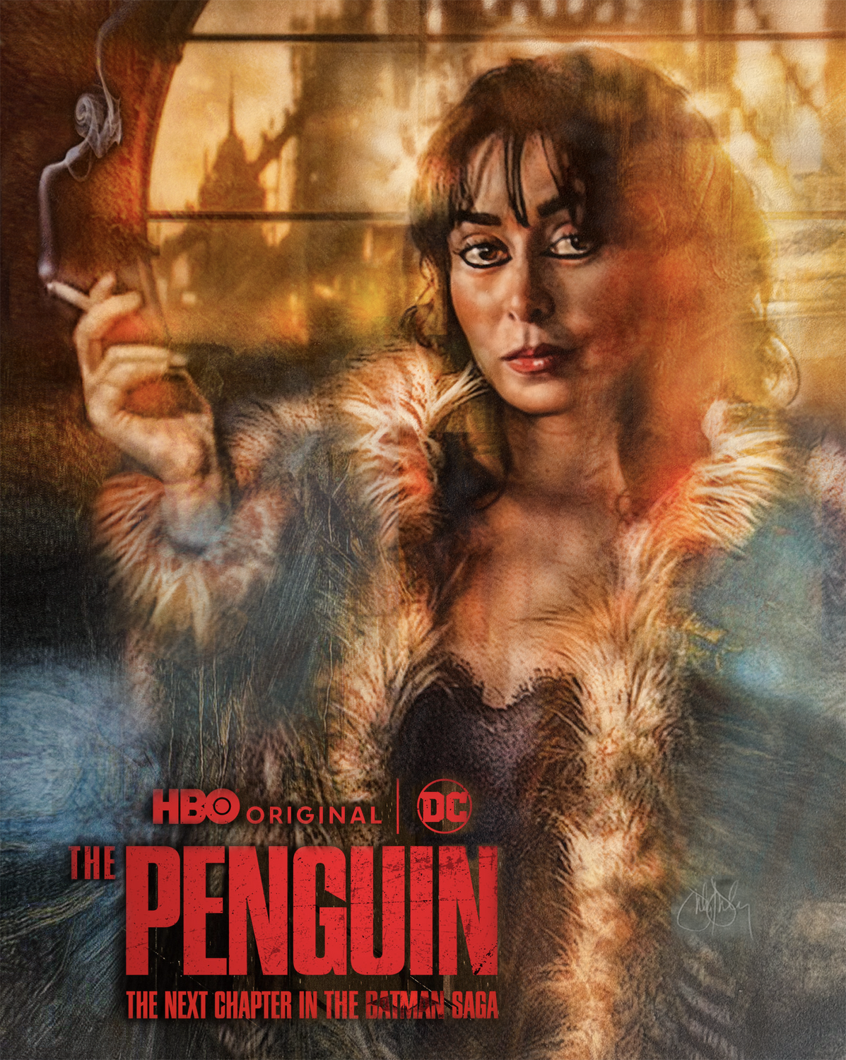 The Penguin Sofia Falcone. Poster By John Hanley