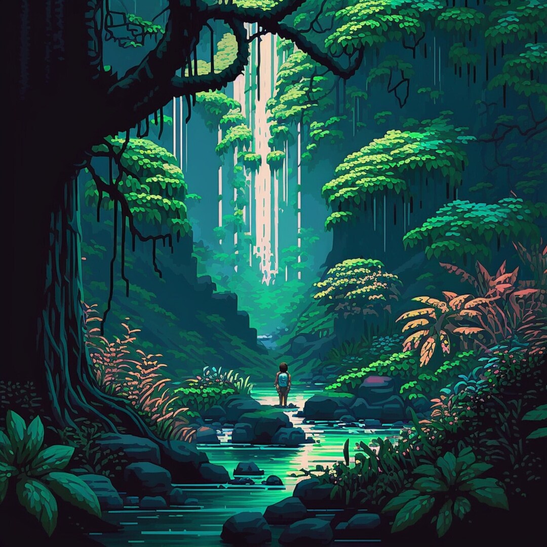 Nature Pixel Art Landscapes Download Set