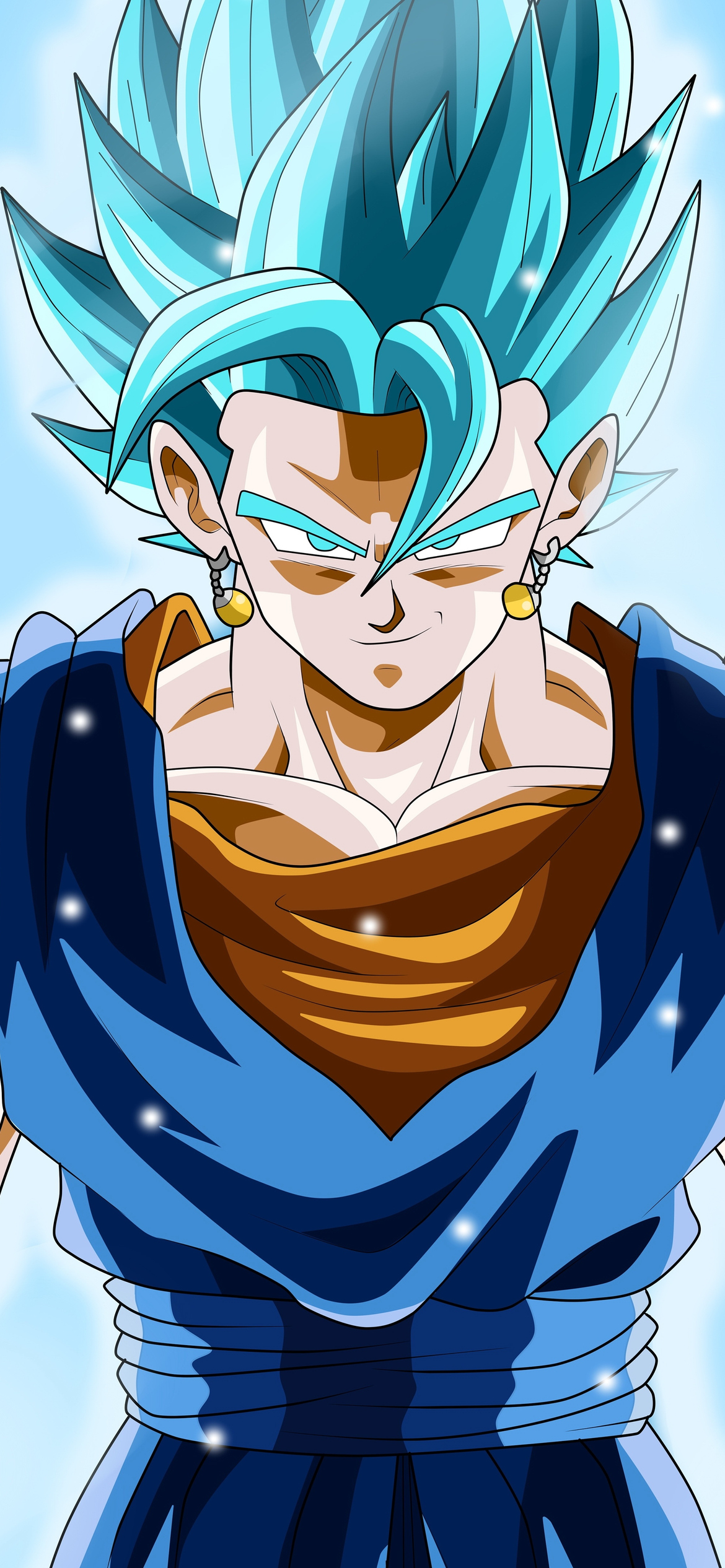 Download Dragon Ball, Vegito, Anime, Character Wallpaper in 1170x2532 Resolution